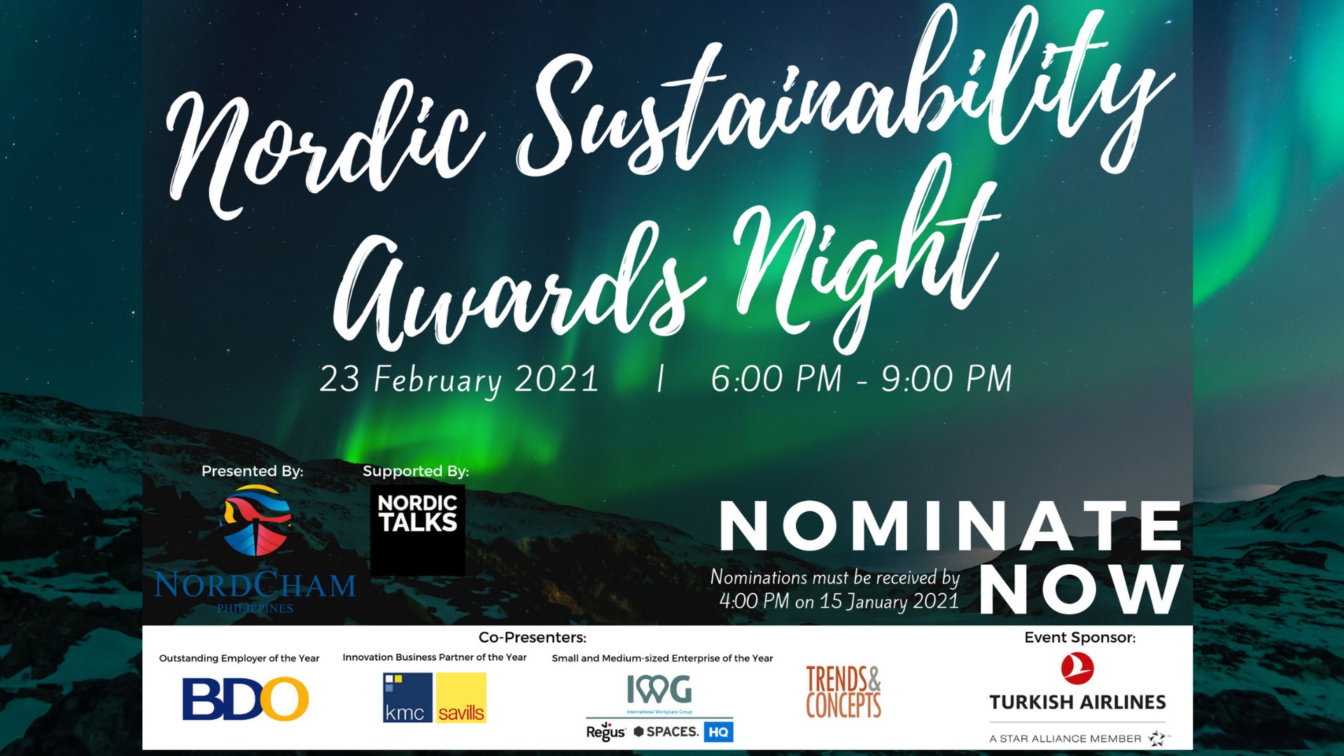 Nordic Sustainability Awards Night 2021 Event Poster